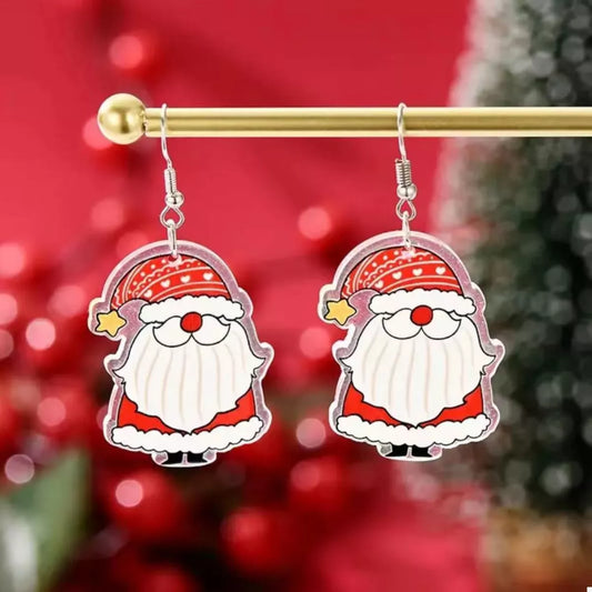 Christmas Santa Claus Dangle Earrings