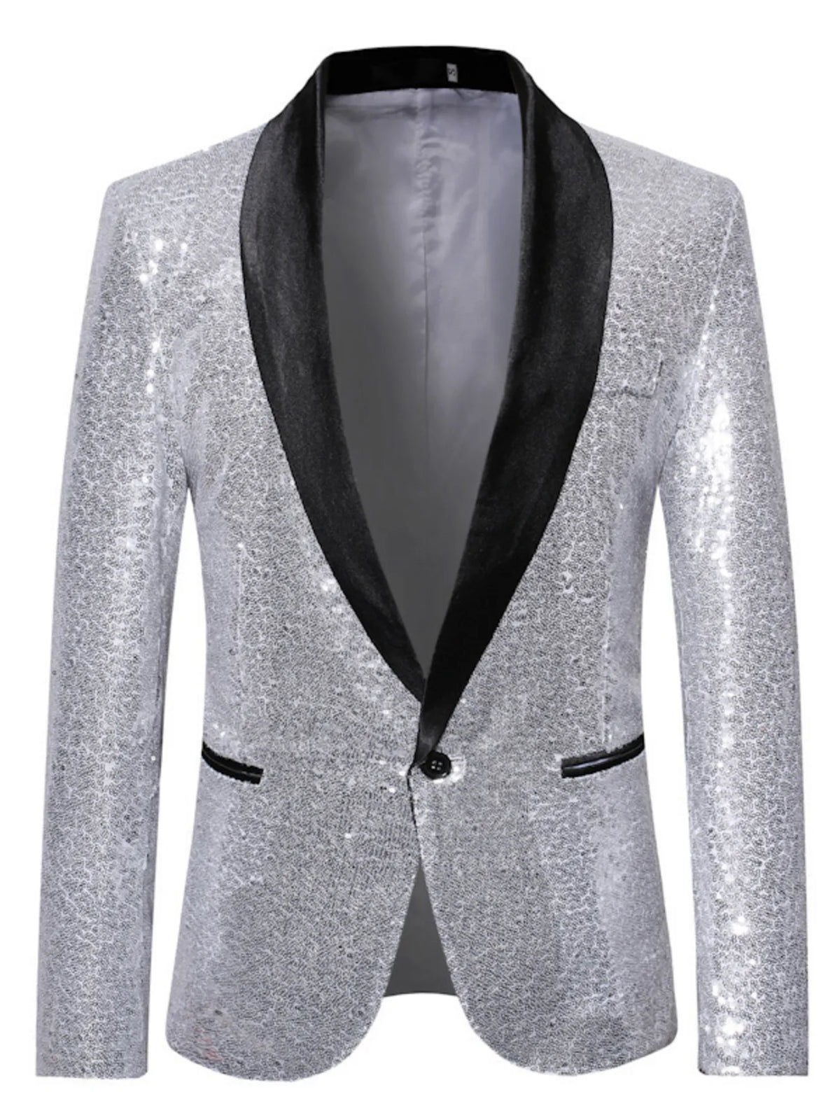 Men's Sequin Long Sleeve Blazer