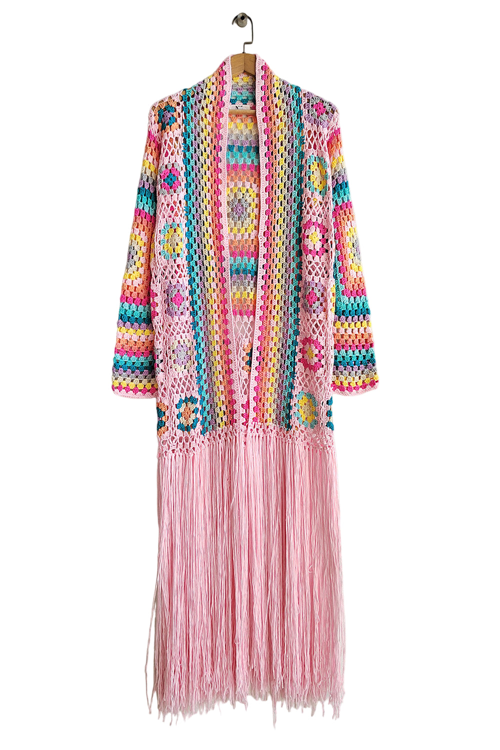 Fringe Tied Long Sleeve Cardigan