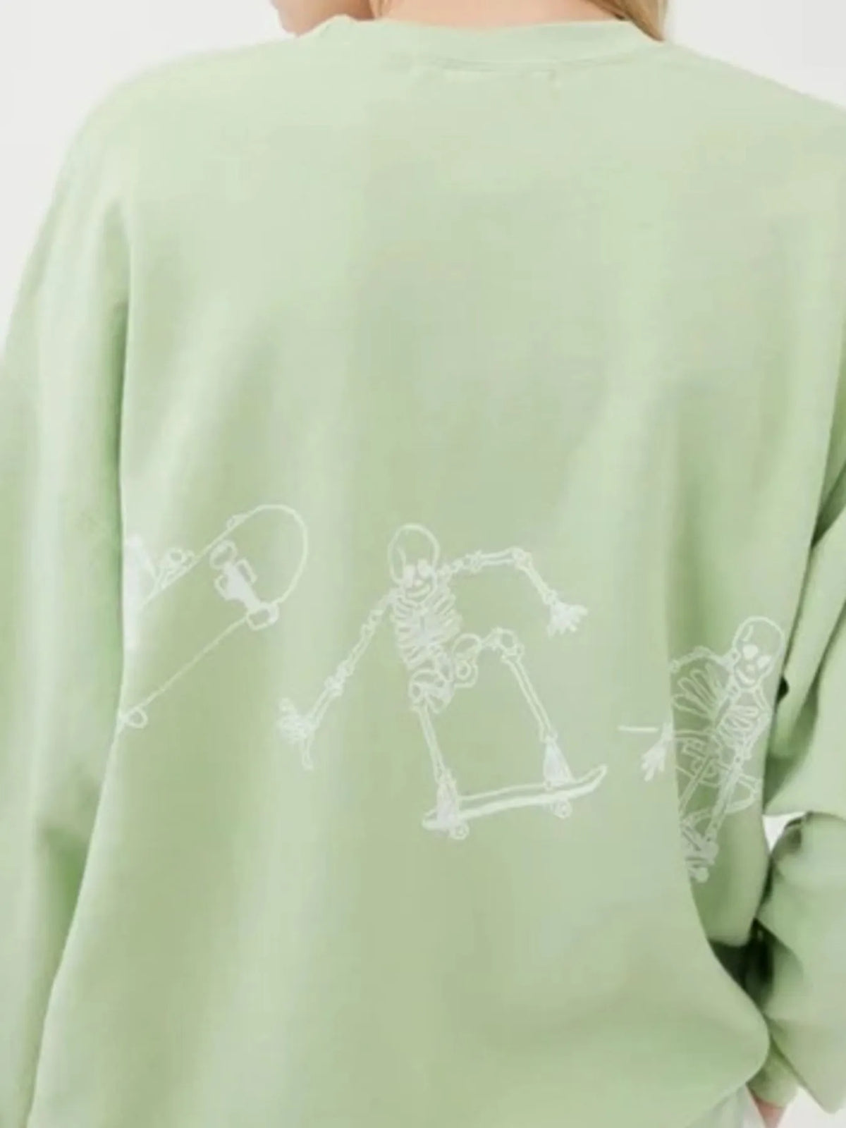 Skeleton Graphic Oversized Sweatshirt