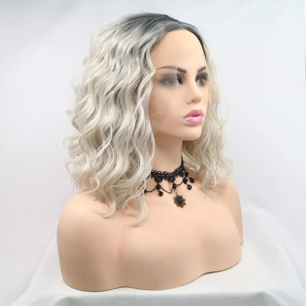 Gilded Strands™ Obsidian Pearl Wave Bob — 12"