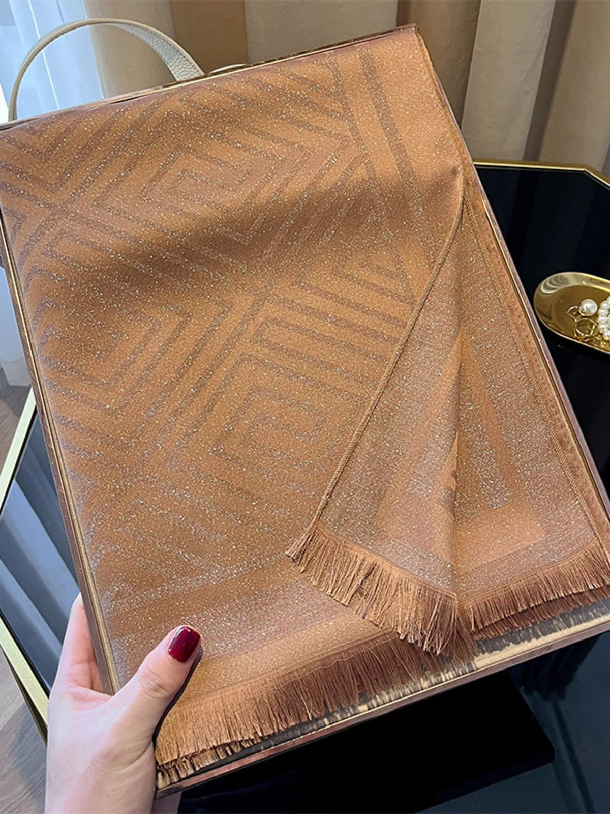 Raw Hem Lightweight Scarf