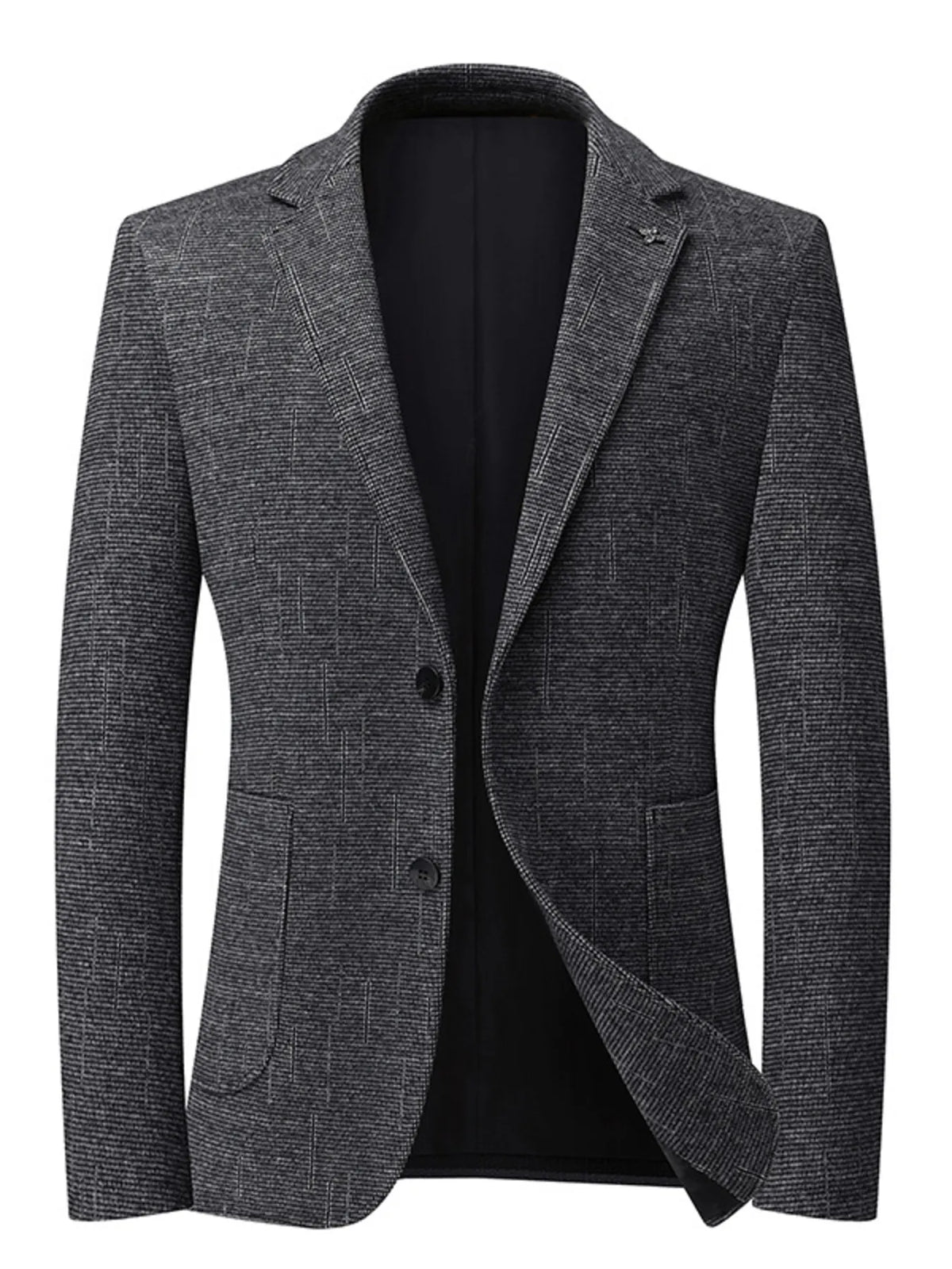 Men's Single-Breasted Tweed Blazer