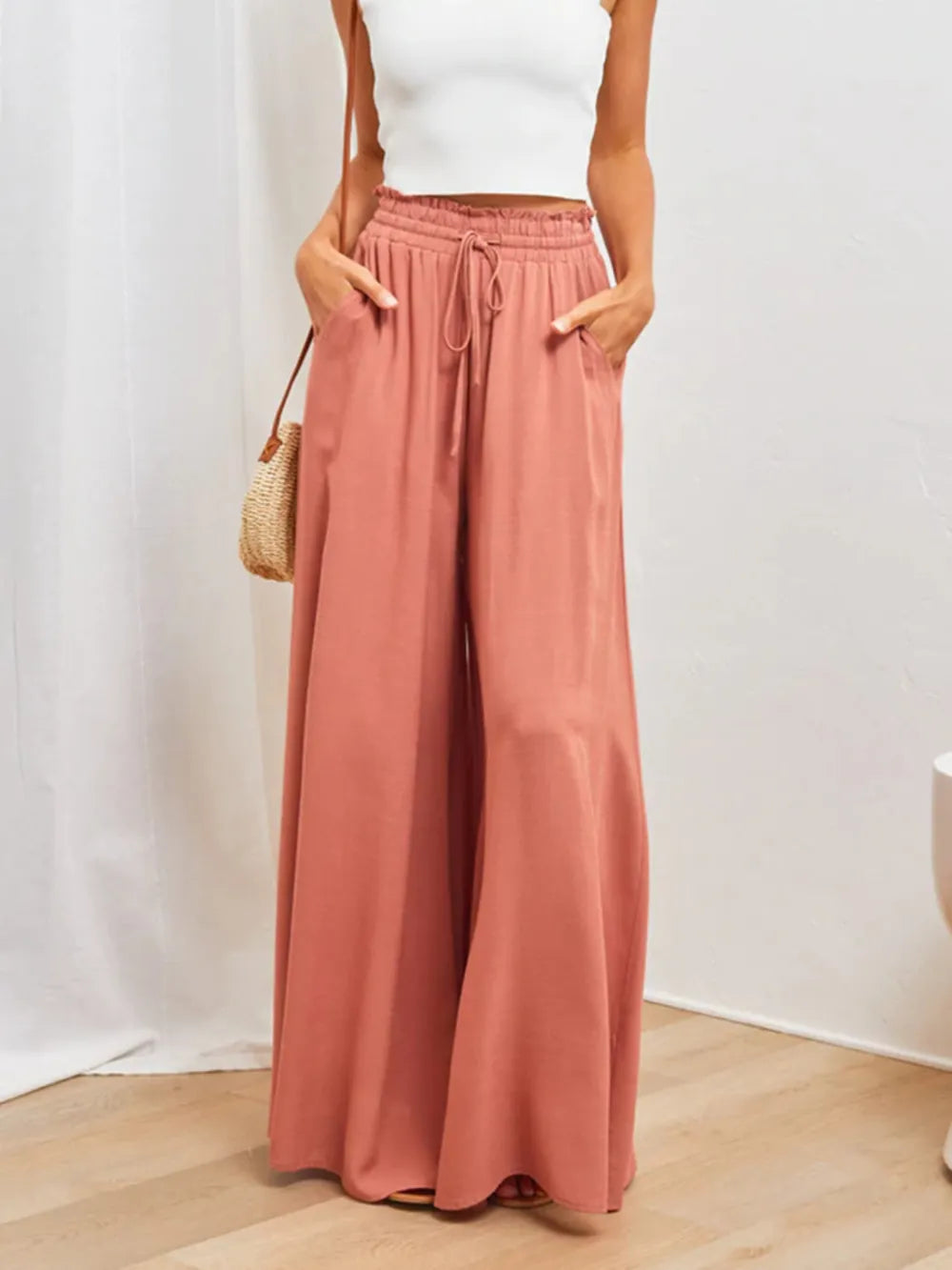 High Waist Wide Leg Pants
