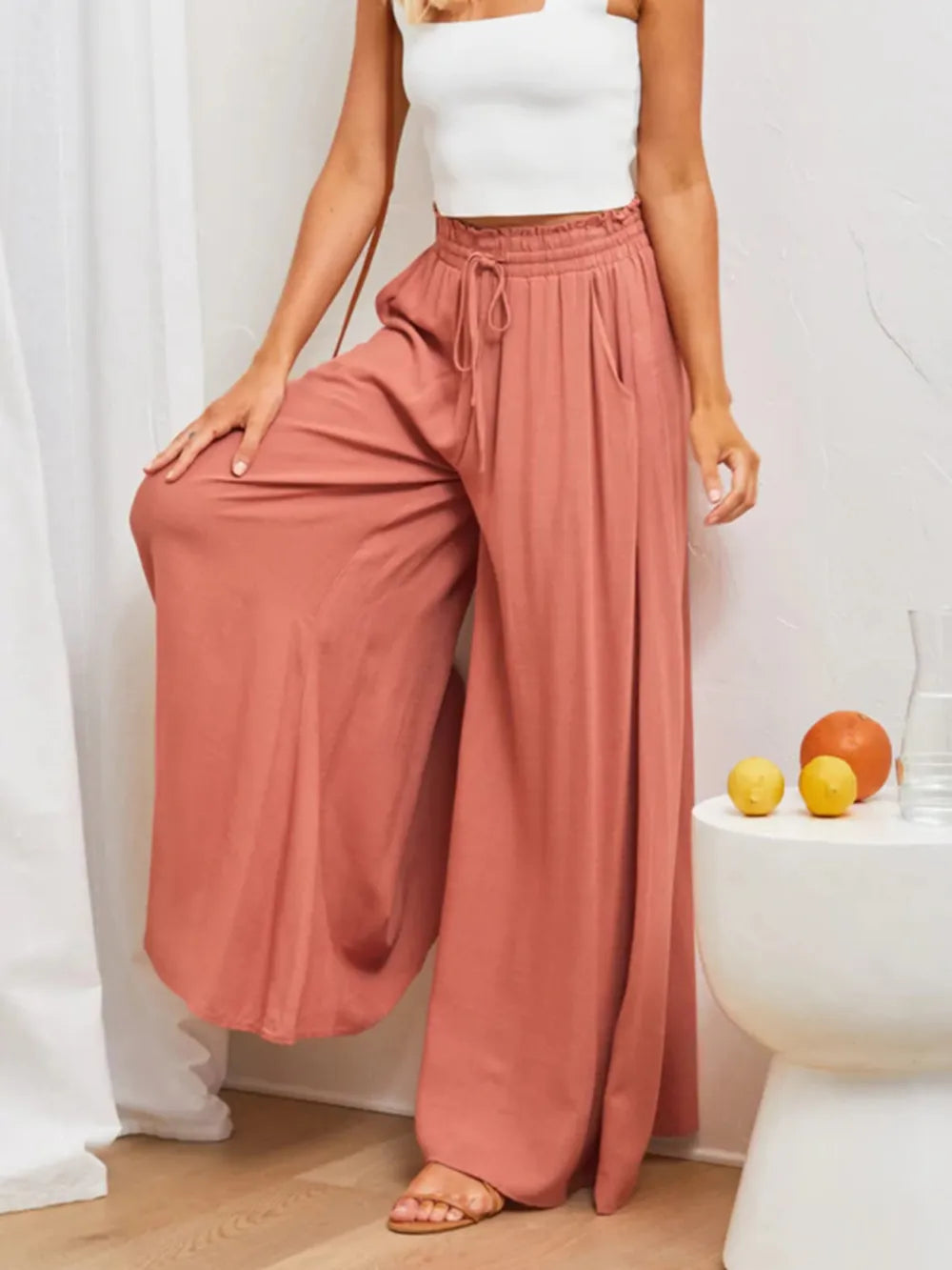 High Waist Wide Leg Pants