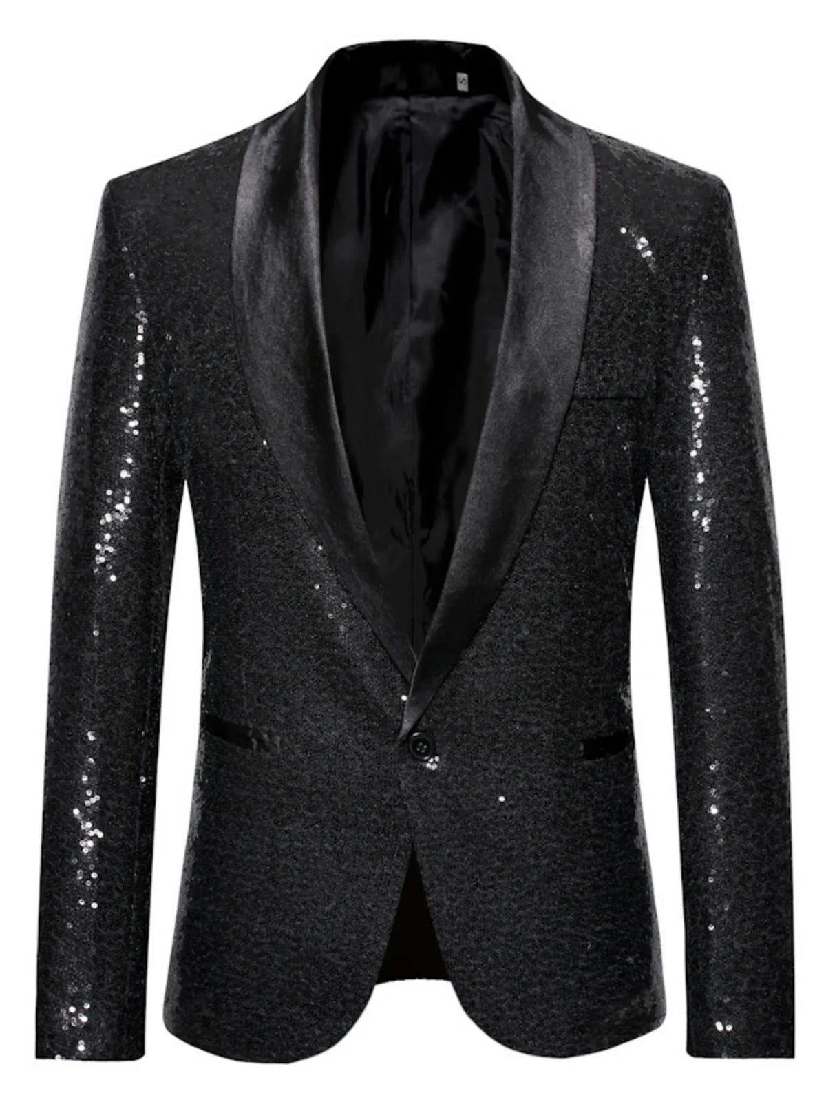 Men's Sequin Long Sleeve Blazer