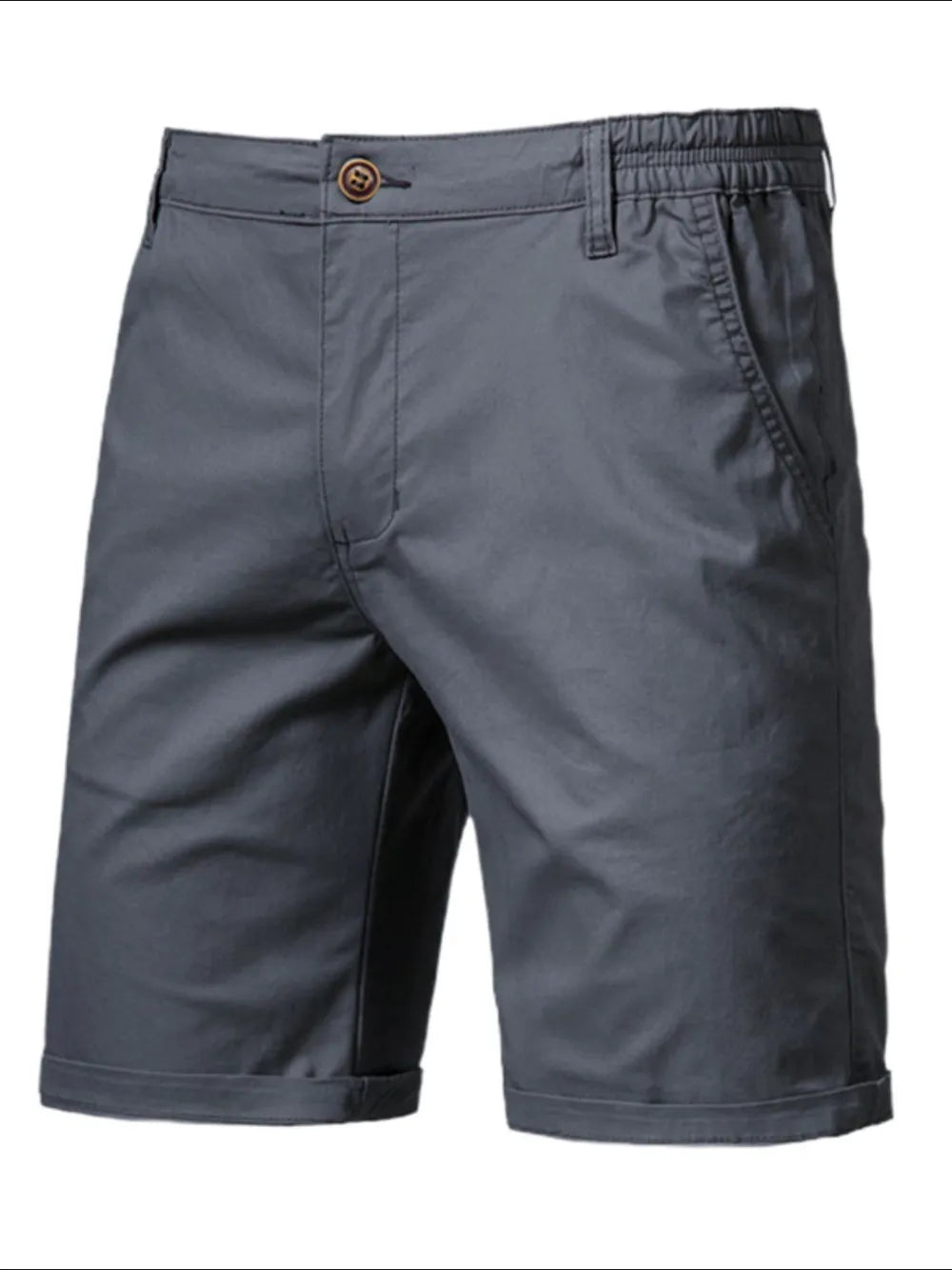 Men's Elastic Waist Shorts with Pockets