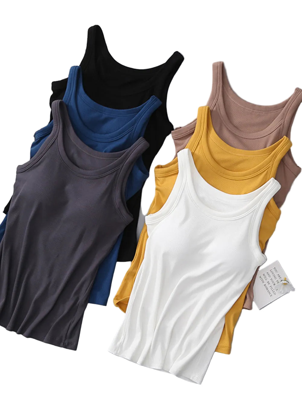 Round Neck Tank with Bra