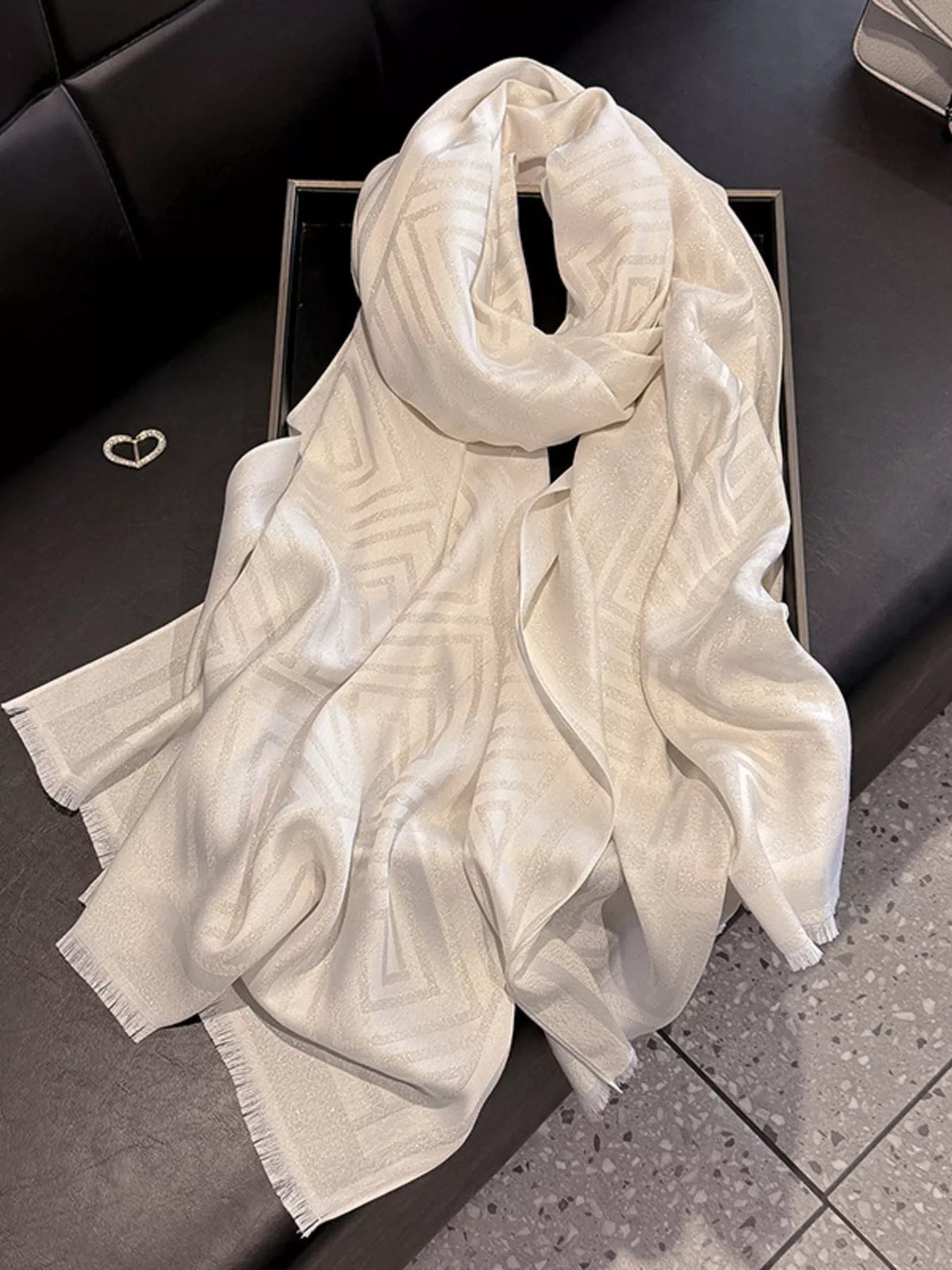 Raw Hem Lightweight Scarf