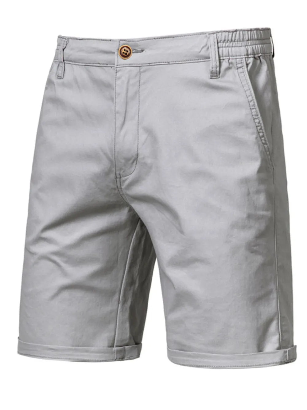 Men's Elastic Waist Shorts with Pockets