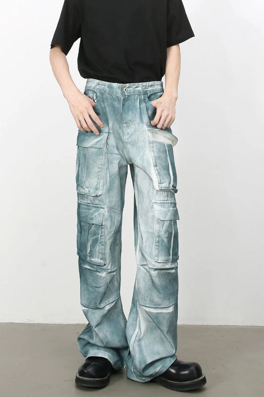 Men's Tie-Dye Cargo Jeans