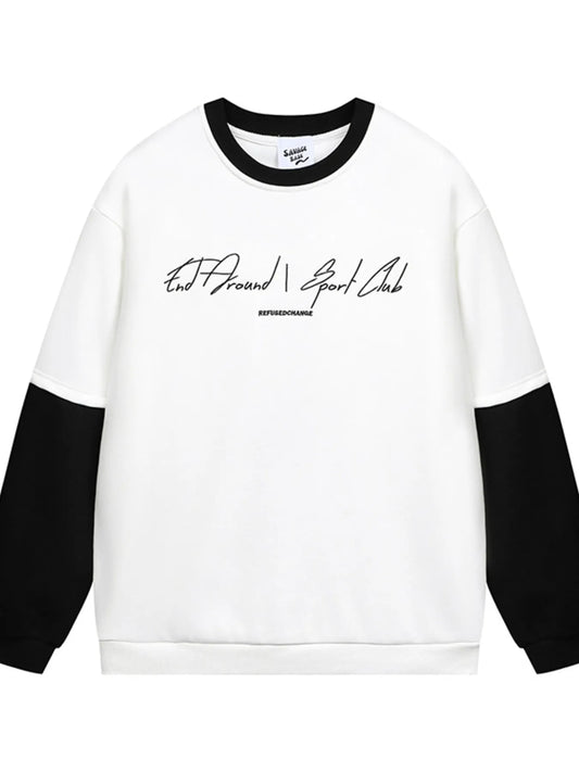 Men's Color Block Crew Neck Sweatshirt