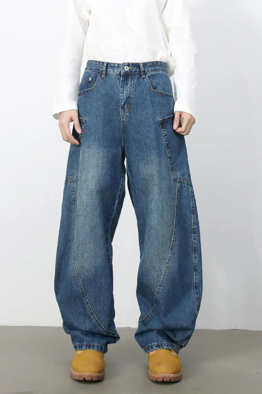 Men's Wide-Leg Cargo Jeans
