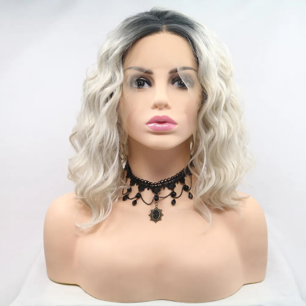 Gilded Strands™ Obsidian Pearl Wave Bob — 12"