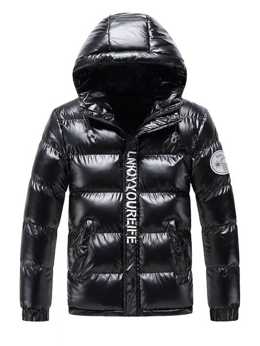 Men's Plus Size Padded Hooded Winter Coat