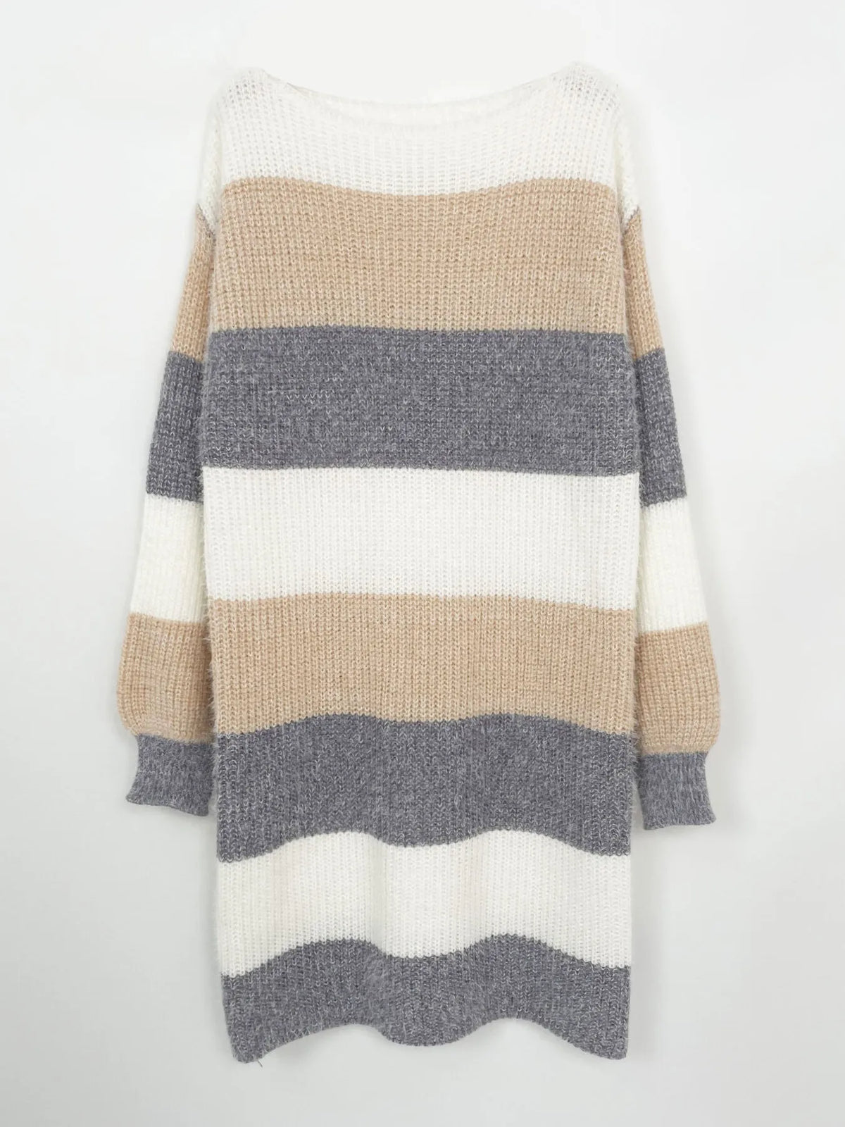 Color Block Long Sleeve Sweater Dress
