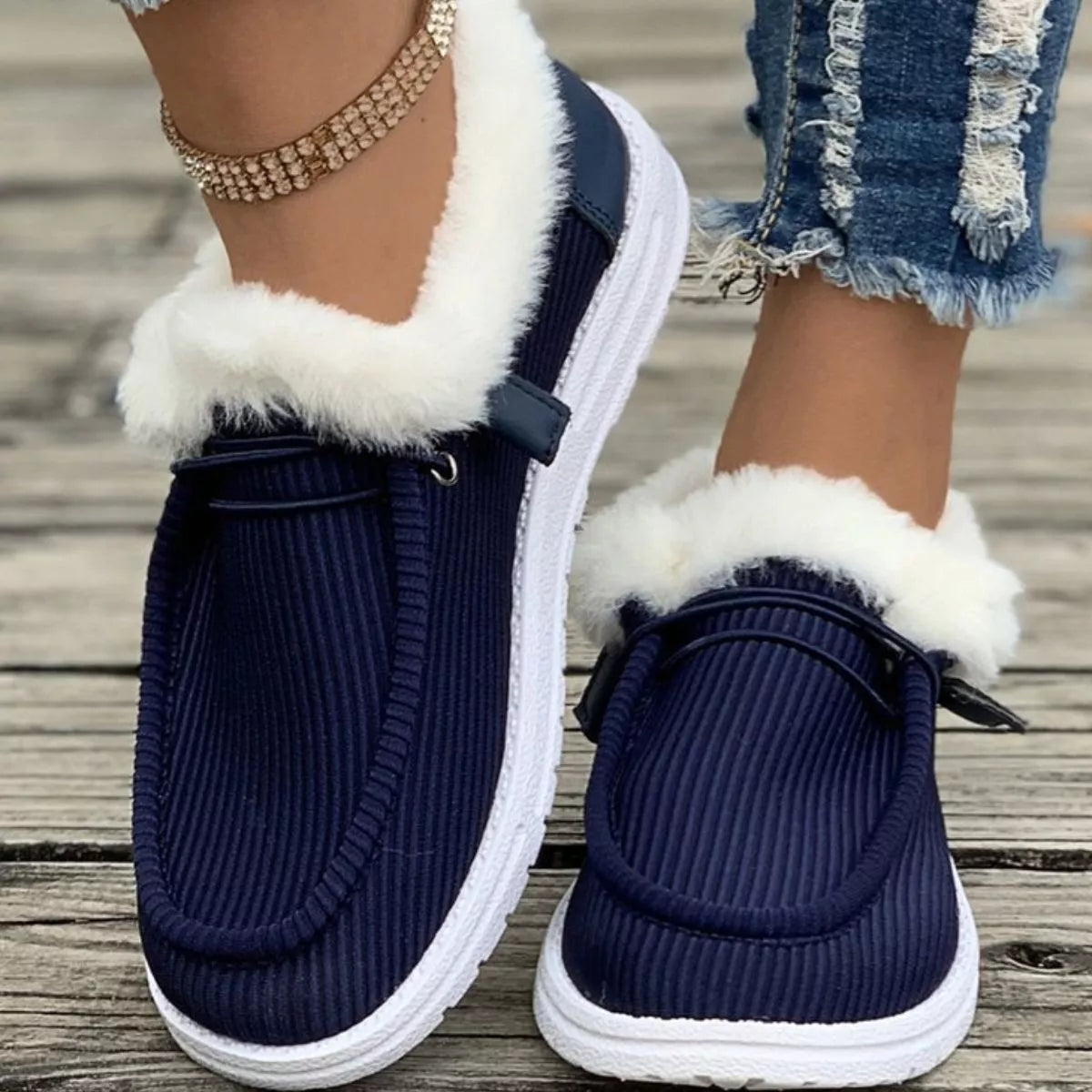 Cozy Plush-Lined Flats Slip-Ons