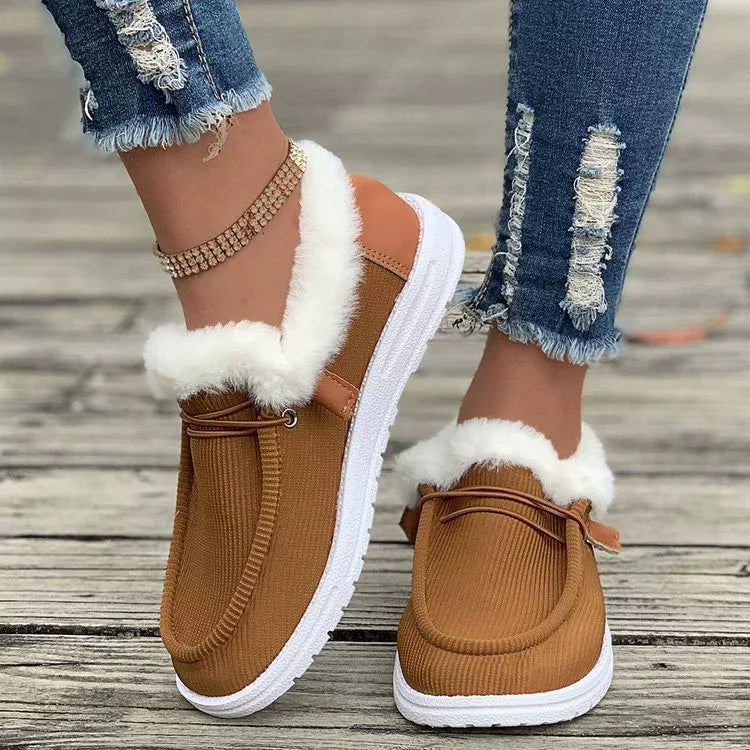 Cozy Plush-Lined Flats Slip-Ons