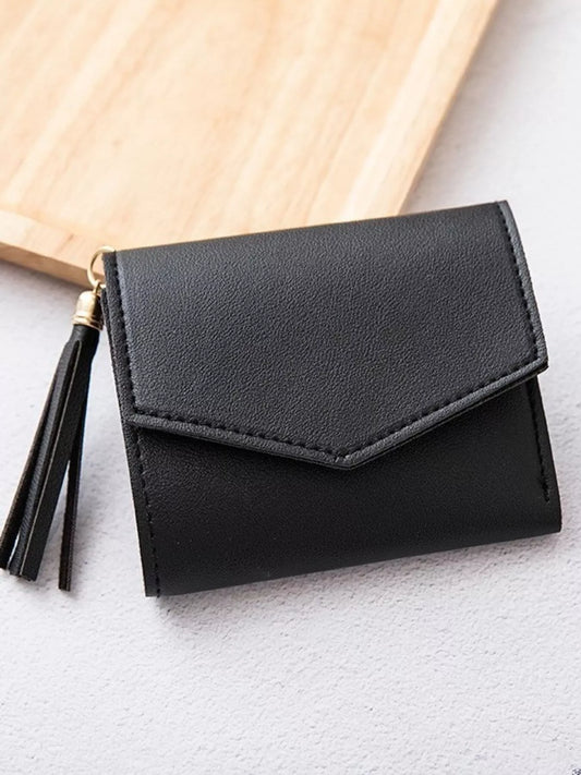 PU Leather Tassel Wallet