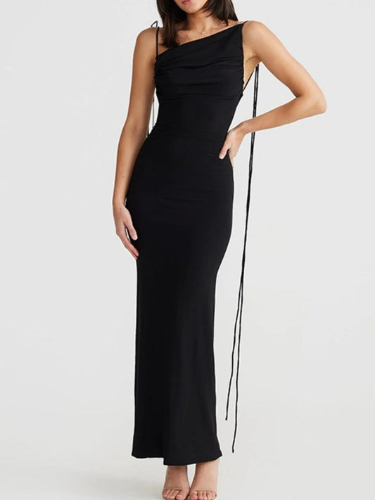 Backless Slit Sleeveless Bodycon Maxi Dress