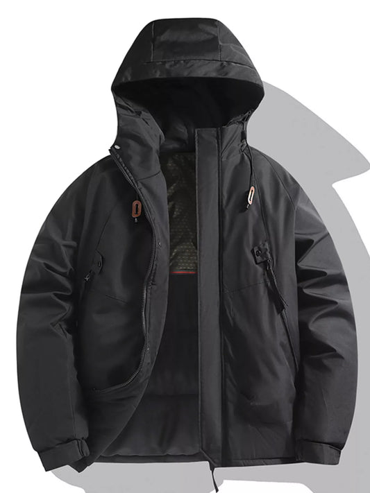 Men's Full Size Hooded Padded Winter Coat Plus Size