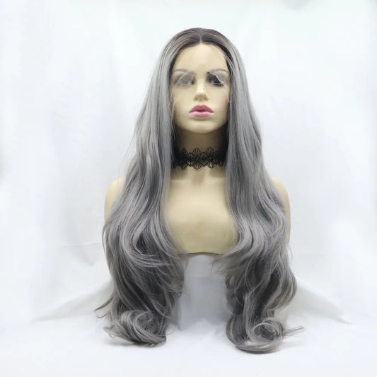 Gilded Strands™ Silver Mist Wave Wig — 24"