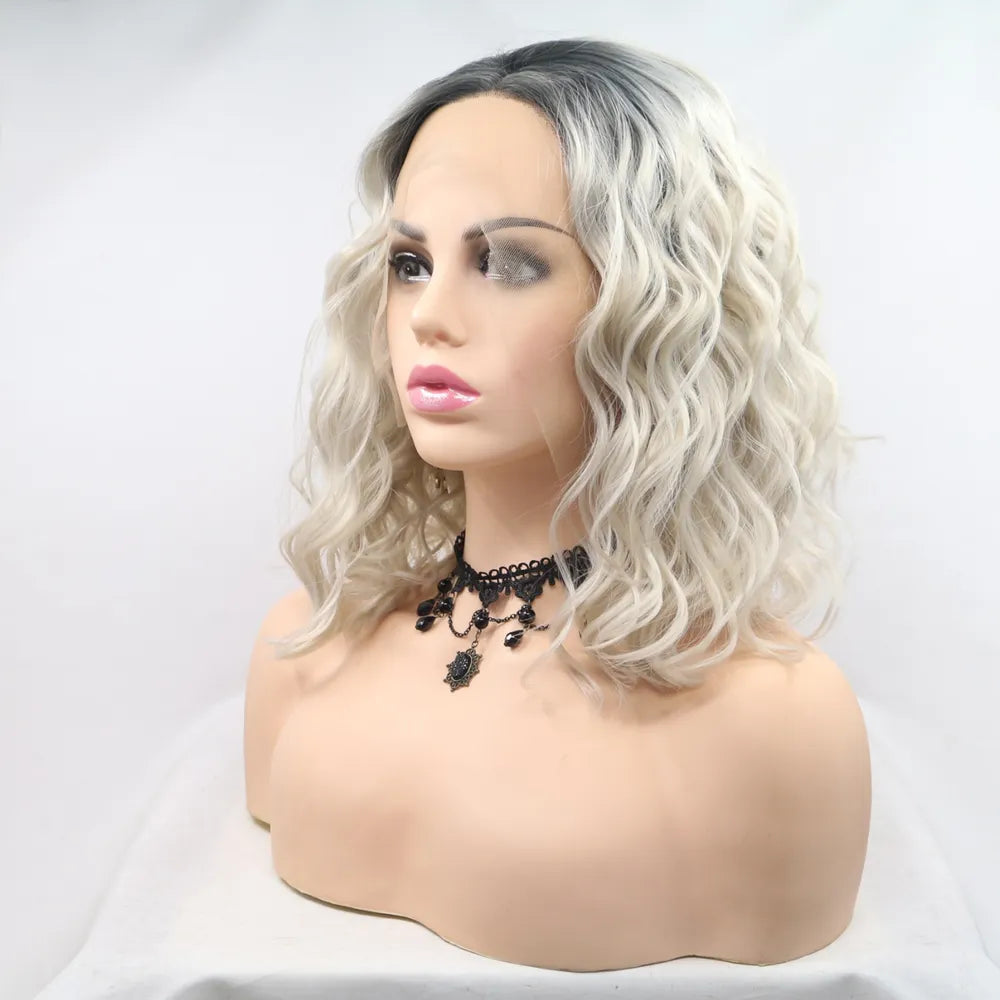 Gilded Strands™ Obsidian Pearl Wave Bob — 12"