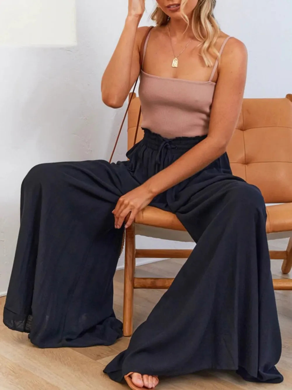 High Waist Wide Leg Pants