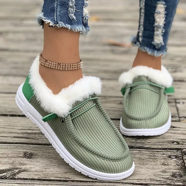 Cozy Plush-Lined Flats Slip-Ons