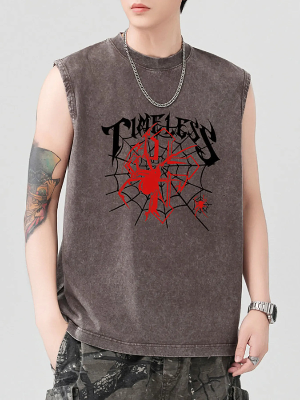 Men's Spider Round Neck Tank