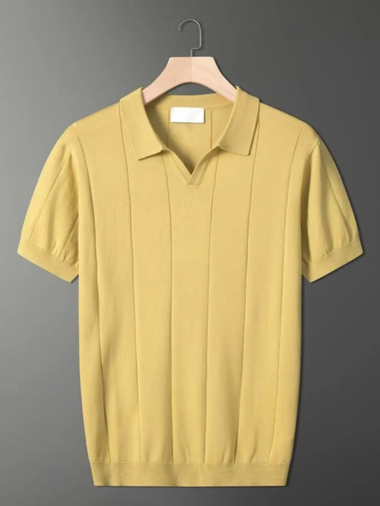 Men's Plus Size Collared Neck Short Sleeve Polo
