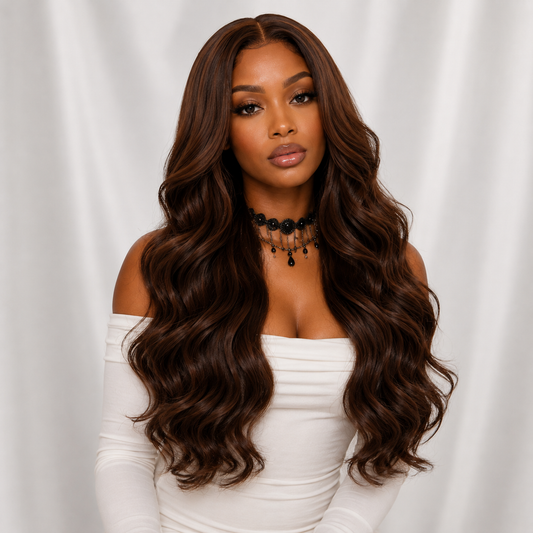 Gilded Strands™ Chestnut Wave Wig — 24"
