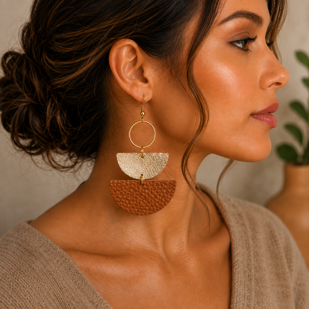 Geometrical Shape Dangle Earrings