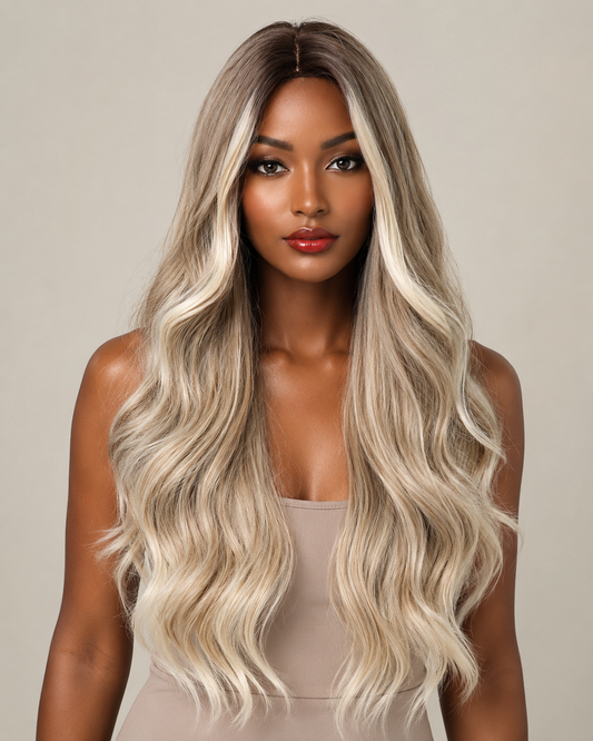 Gilded Strands™ Sunlit Balayage Wave Wig — 26"
