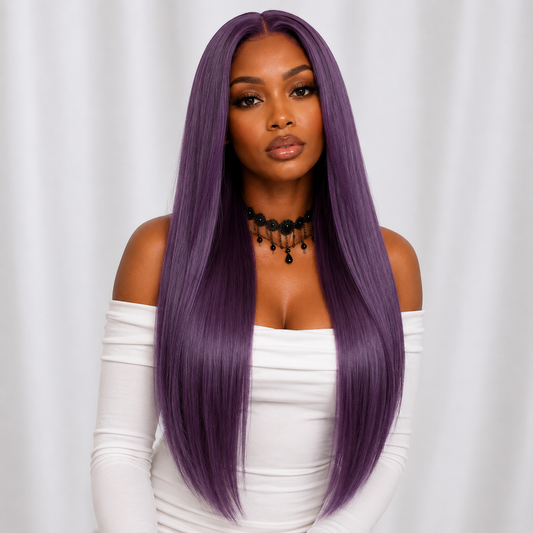 Gilded Strands™ Amethyst Straight Wig — 24"
