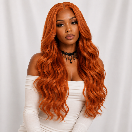 Gilded Strands™ Tangerine Wave Wig — 24"
