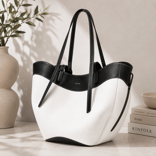 Two-Tone Leather Handbag