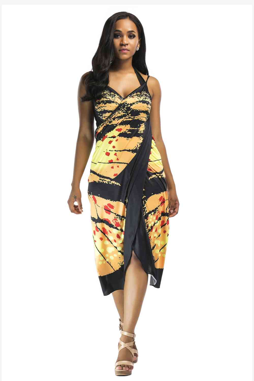 Chic Butterfly Spaghetti Strap Beach Cover-Up for Summer