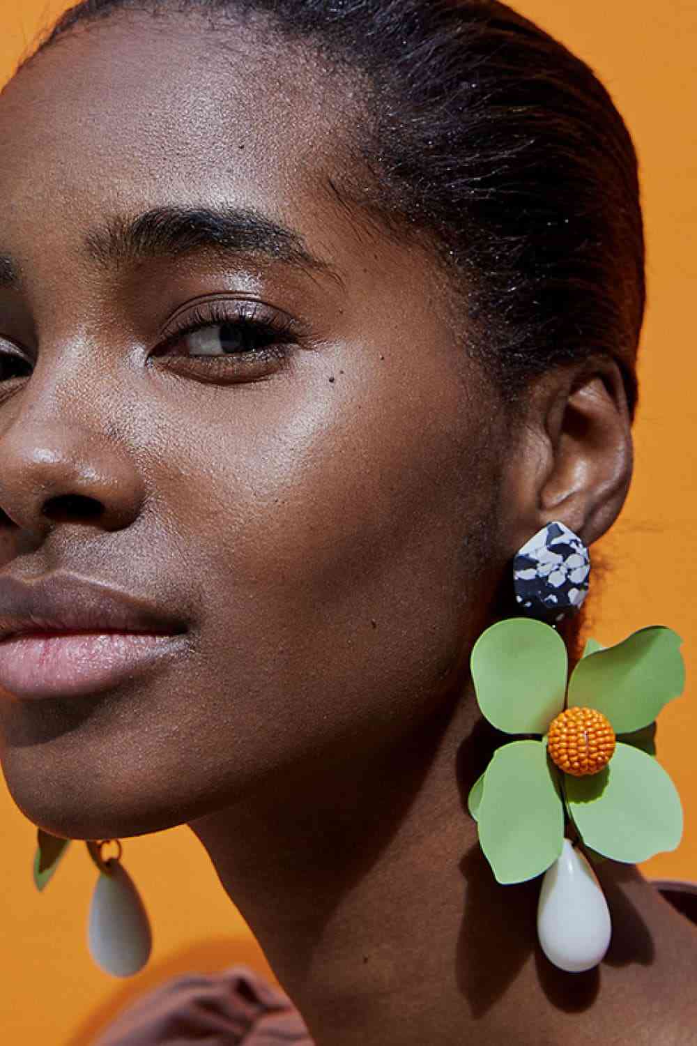 Bloosom Flower Teardrop Resin Earrings - Vibrant & Stylish