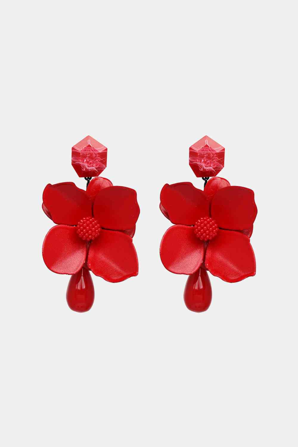 Bloosom Flower Teardrop Resin Earrings - Vibrant & Stylish