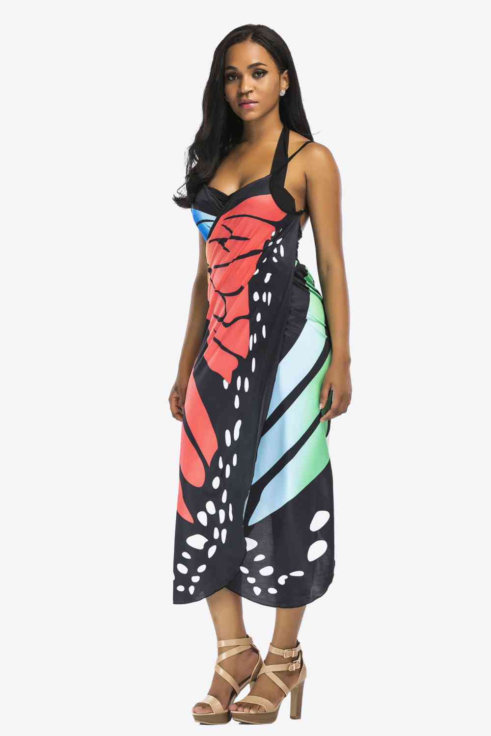 Chic Butterfly Spaghetti Strap Beach Cover-Up for Summer