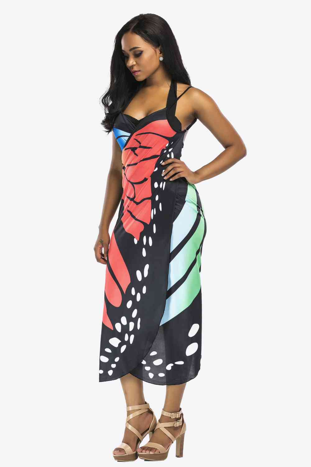 Chic Butterfly Spaghetti Strap Beach Cover-Up for Summer