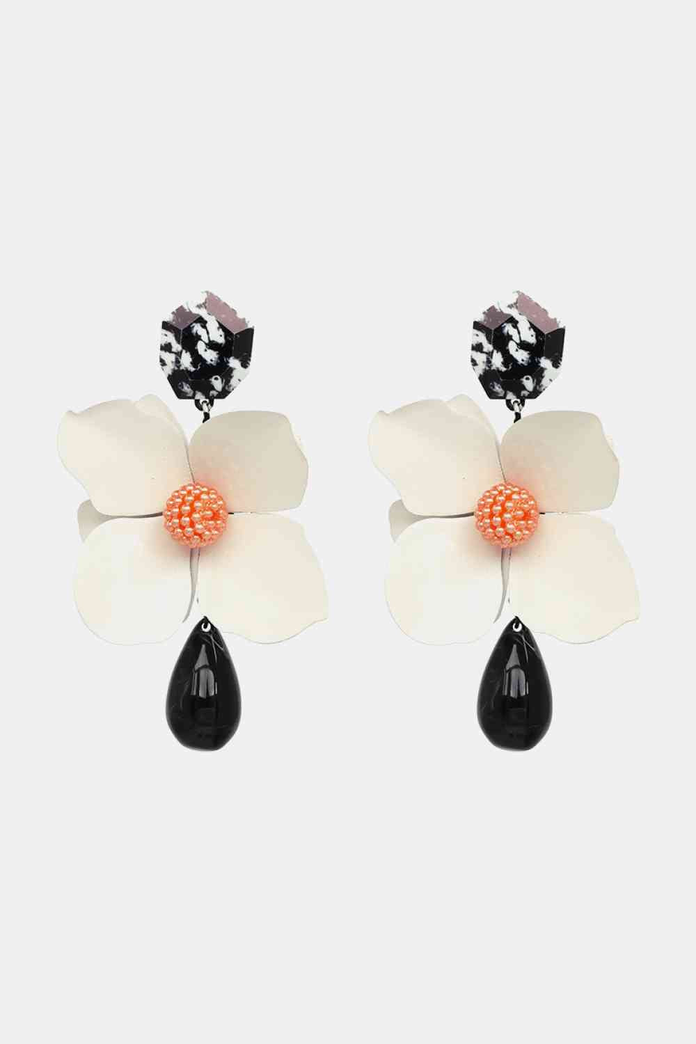 Bloosom Flower Teardrop Resin Earrings - Vibrant & Stylish