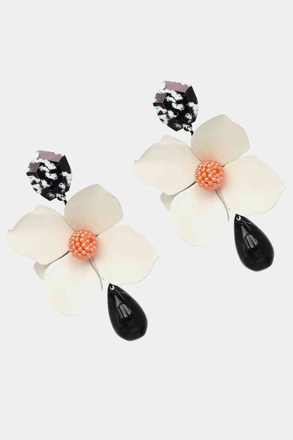 Bloosom Flower Teardrop Resin Earrings - Vibrant & Stylish