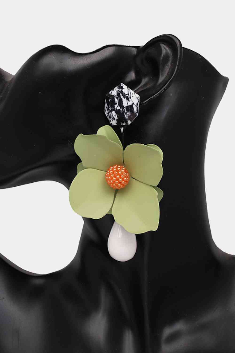 Bloosom Flower Teardrop Resin Earrings - Vibrant & Stylish