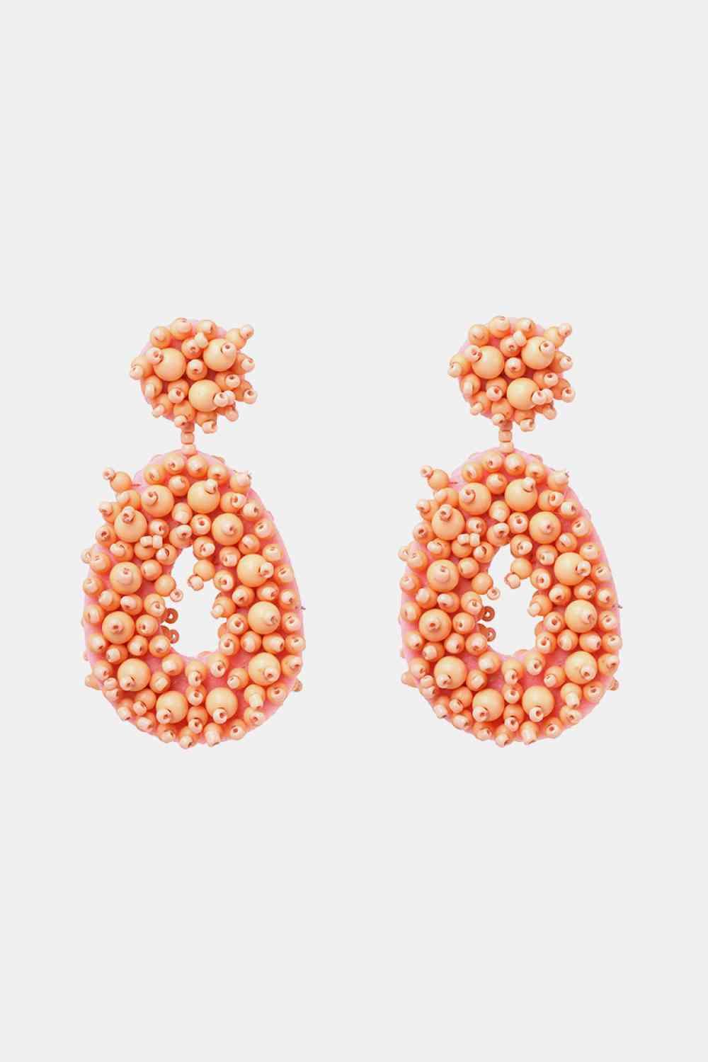 Chic Beaded Dangle Earrings - Vibrant Colors & Handcrafted Elegance